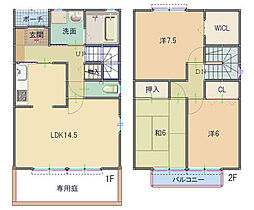 パークハイム壱番館E棟 3LDKの間取図画像