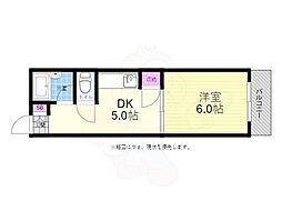 コーポ西原 1DKの間取図画像