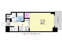 広島電鉄6系統 舟入町駅 徒歩4分の賃貸マンション 5階1Kの間取り