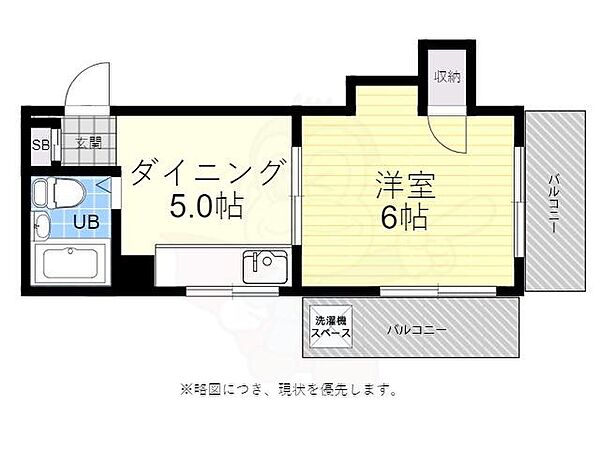 ドミイながかわ ｜広島県広島市西区都町(賃貸マンション1DK・2階・26.00㎡)の写真 その2