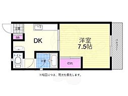 小町つくねビル 1DKの間取図画像
