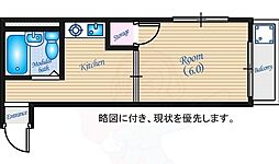 Sビル本川 1Kの間取図画像