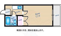 ベルメゾン大芝 1Kの間取図画像