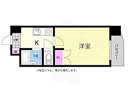 ナカシマビル 1Kの間取図画像