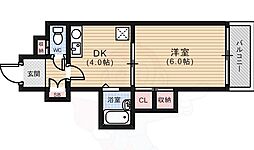 アネックス十日市 1DKの間取図画像