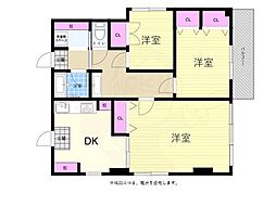 土手ビル 3LDKの間取図画像