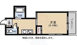 ヴィラ千田 1Kの間取図画像