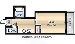 ヴィラ千田 1Kの間取図画像