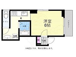 PALビル 1Kの間取図画像
