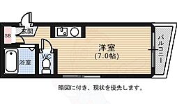 OKKビル 4階ワンルームの間取り
