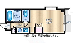 NIKKEI南竹屋1 ワンルームの間取図画像