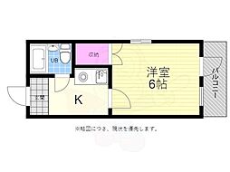 レジェンド舟入幸町 1Kの間取図画像