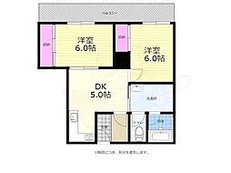 コーポラスウエキ 2DKの間取図画像