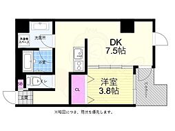 広島電鉄6系統 舟入町駅 徒歩4分の賃貸マンション 10階1DKの間取り