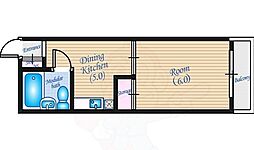 玉森ビル 1DKの間取図画像
