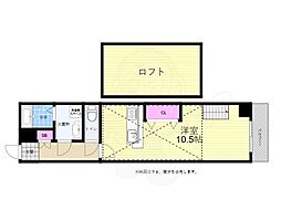 アーバンライフH.F. ワンルームの間取図画像