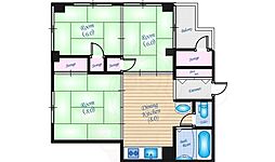 新洋社ビル 3DKの間取図画像