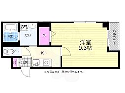 キャッスル大手町 1Kの間取図画像