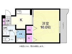 エルグランドーレ 1Kの間取図画像