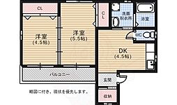 アイランドビル22 2Kの間取図画像