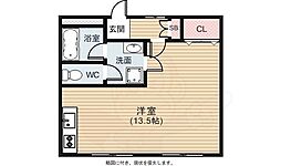 田清ビル ワンルームの間取図画像