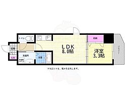 JR山陽新幹線 広島駅 徒歩11分の賃貸マンション 2階1LDKの間取り