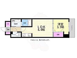 JR山陽新幹線 広島駅 徒歩11分の賃貸マンション 2階1LDKの間取り