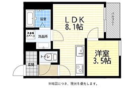 広島電鉄6系統 江波駅 徒歩10分の賃貸アパート 3階1LDKの間取り