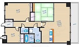 ダイアパレスウエストシティ四季の杜 3LDKの間取図画像