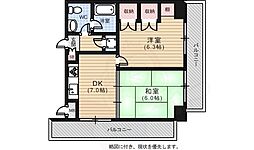 ライオンズマンション橋本町 2DKの間取図画像