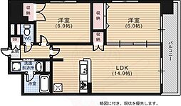 ウイング宝町セカンド 2LDKの間取図画像