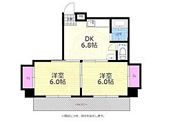 エイトビル6 2DKの間取図画像