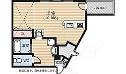 金屋町グランデ ワンルームの間取図画像