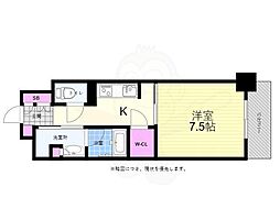 ザ・十日市プレイス 1Kの間取図画像