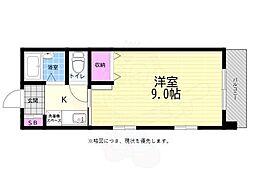 白島森野ビル 1Kの間取図画像