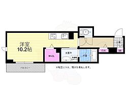 ペルル金屋町 ワンルームの間取図画像