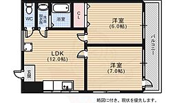 パステルクボ12 2LDKの間取図画像