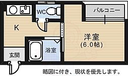 戸花マンション 1DKの間取図画像