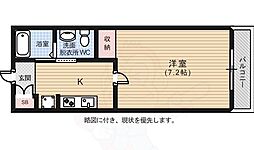カッサフォルテ光南 1Kの間取図画像