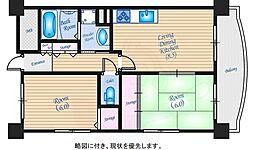 ルミエールクマダ 2DKの間取図画像