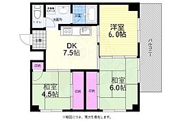 メゾンタツミ 3DKの間取図画像