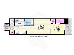 S-RESIDENCE東千田公園alesia 1LDKの間取図画像