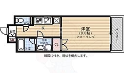 ラフィネ十日市 1Kの間取図画像