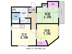 今津ビル 2DKの間取図画像