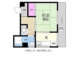 寺岡ビル 1Kの間取図画像