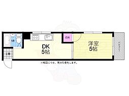 エミール鶴見 1DKの間取図画像