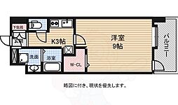 パークフラッツ土橋 1Kの間取図画像