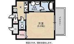ルービンス宇品海岸 1Kの間取図画像