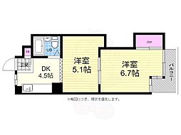 SPC幟町ビル 2Kの間取図画像