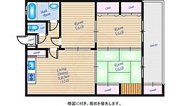 上村マンション 3LDKの間取図画像